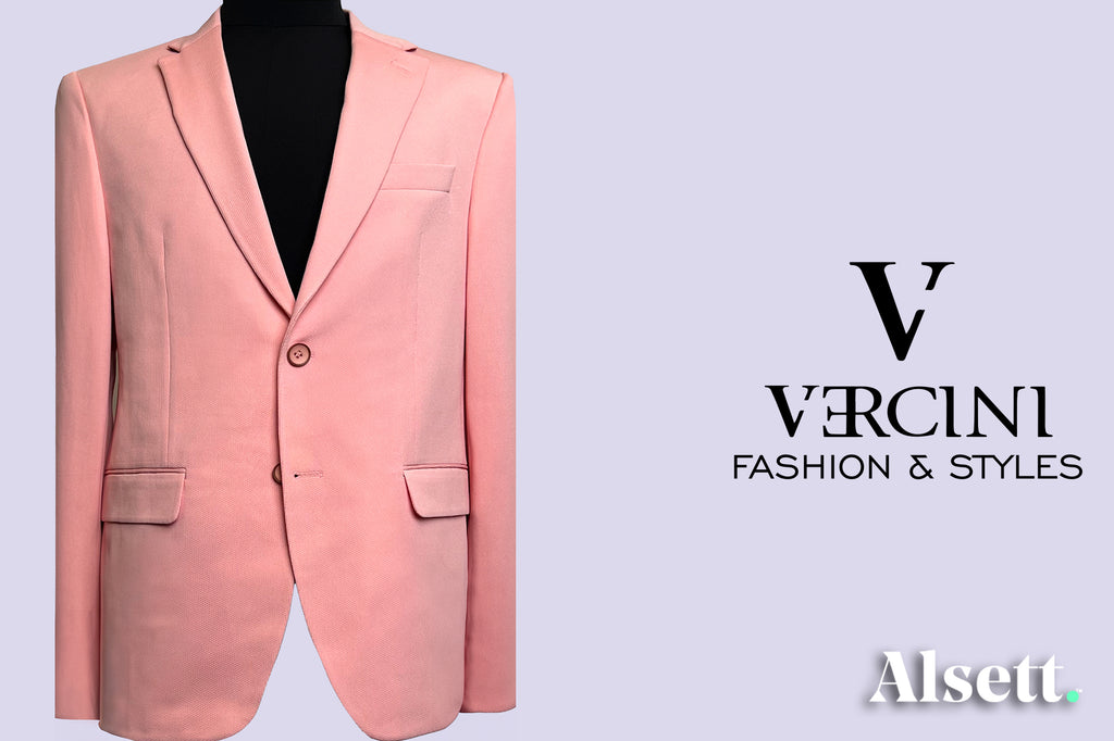 Introducing the Vercini Rosé Elegance Blazer: A Statement of Sophistication