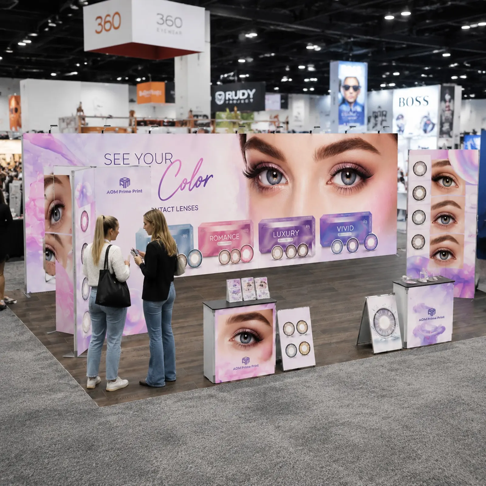 Custom Modular 20x30 Folding SEG Fabric Multi-Panel Trade Show Booth