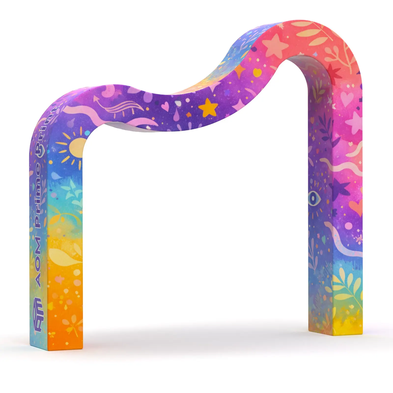 Custom Wave-Top Fabric Arch Display for Trade Show Booths and Events