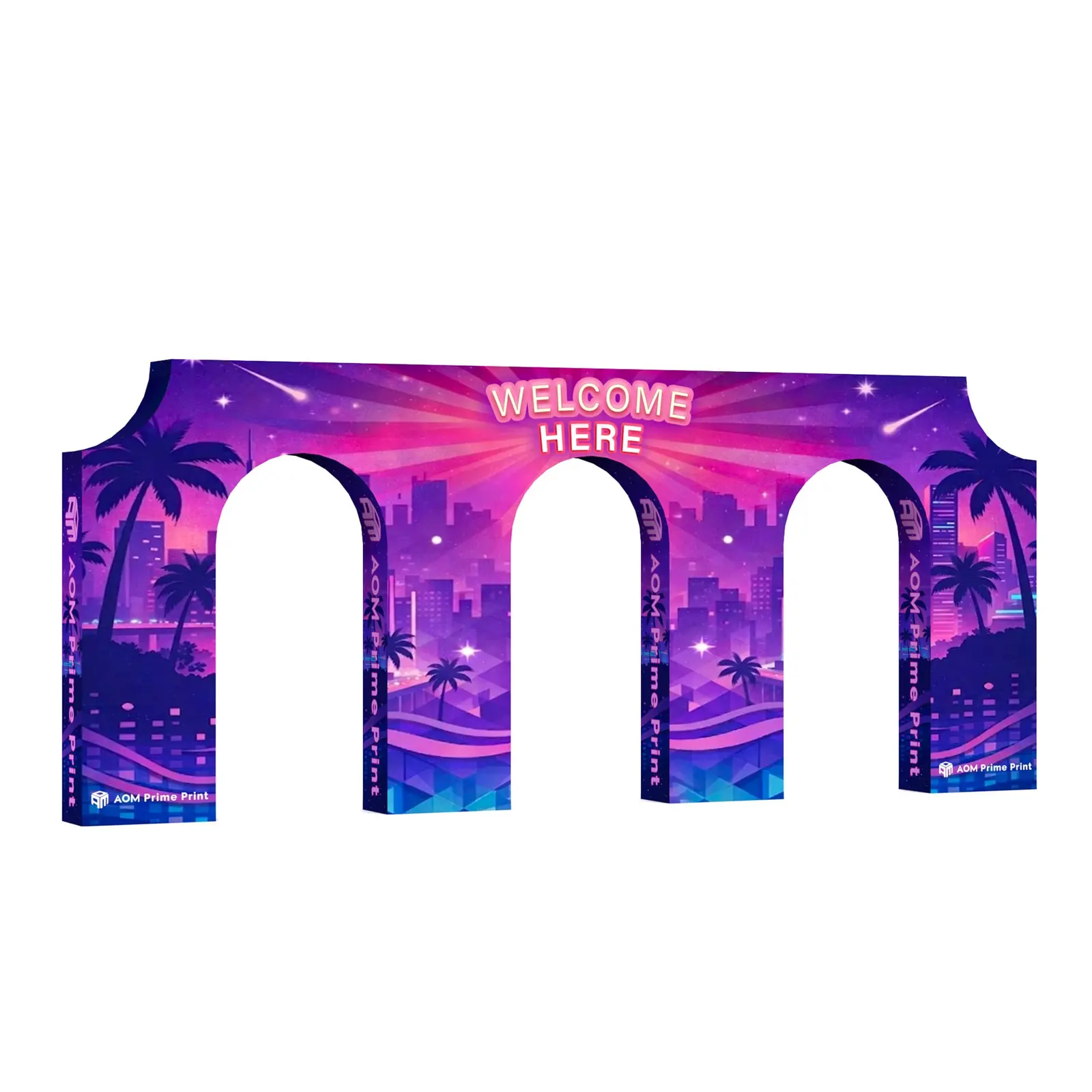 Custom 24ft 3D Fabric Event Entrance Archway Display for Trade Shows
