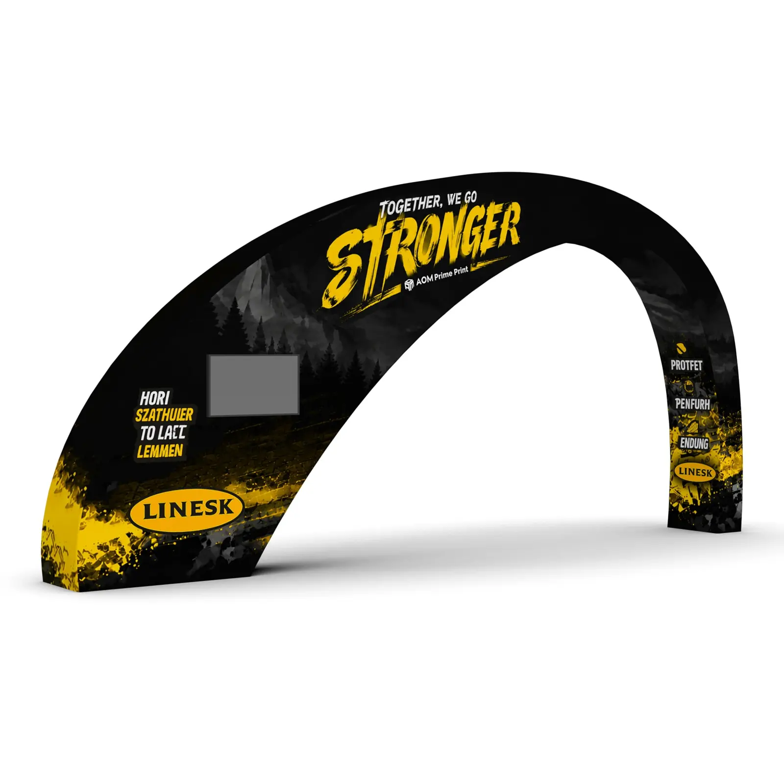Grand Curved Archway Display with TV Mounts for Trade Shows and Events