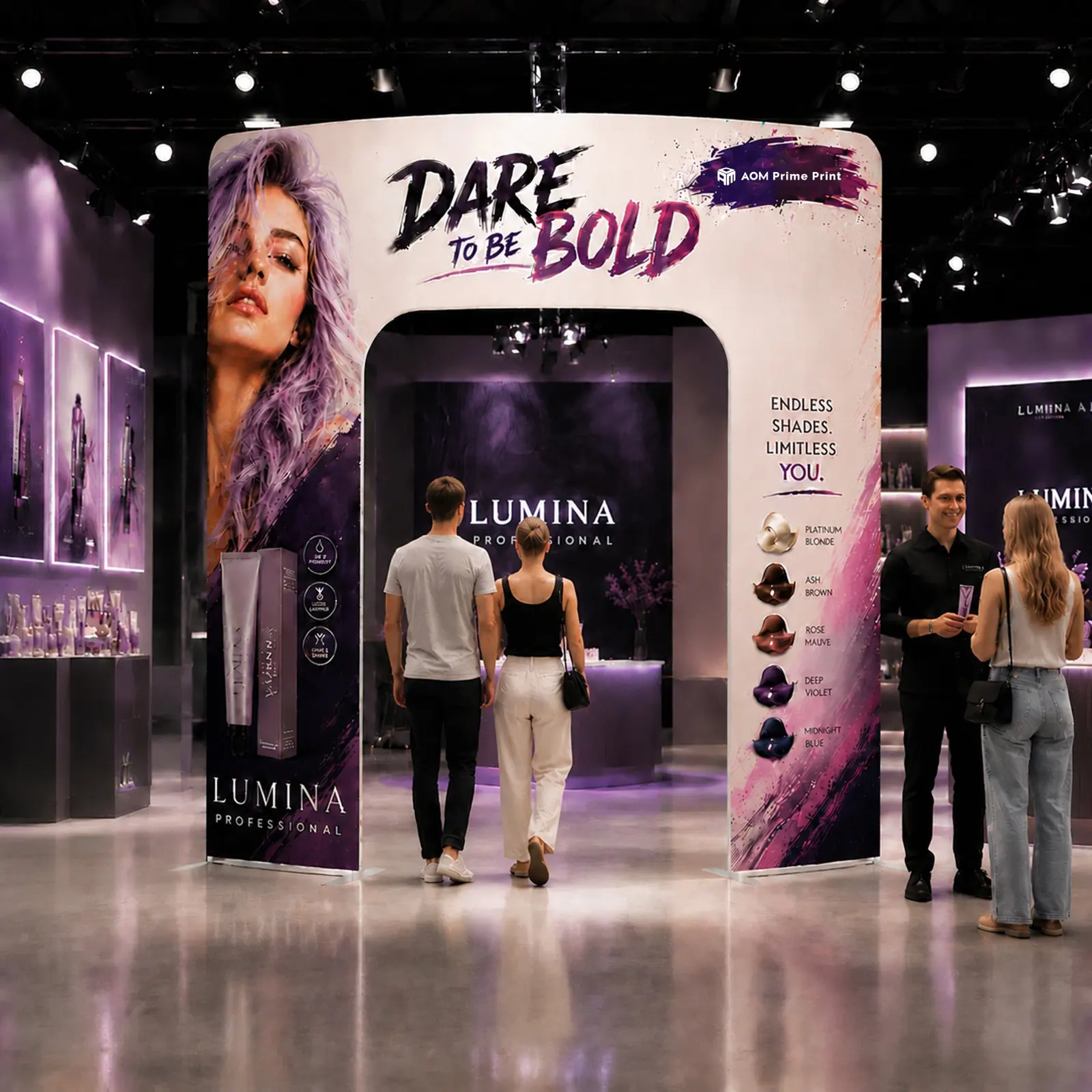 Custom N-Curved Entrance Arch Display for Brand Activations and Events
