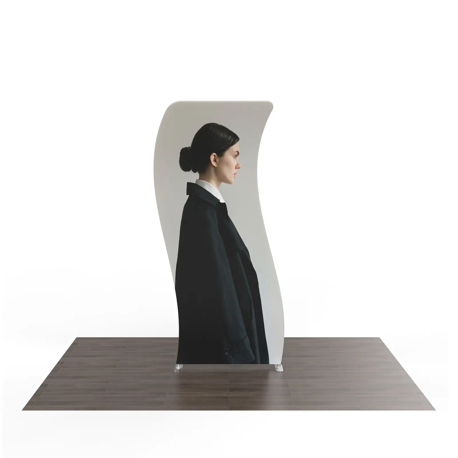 S-Shaped Curved Banner Stand for Trade Show Display