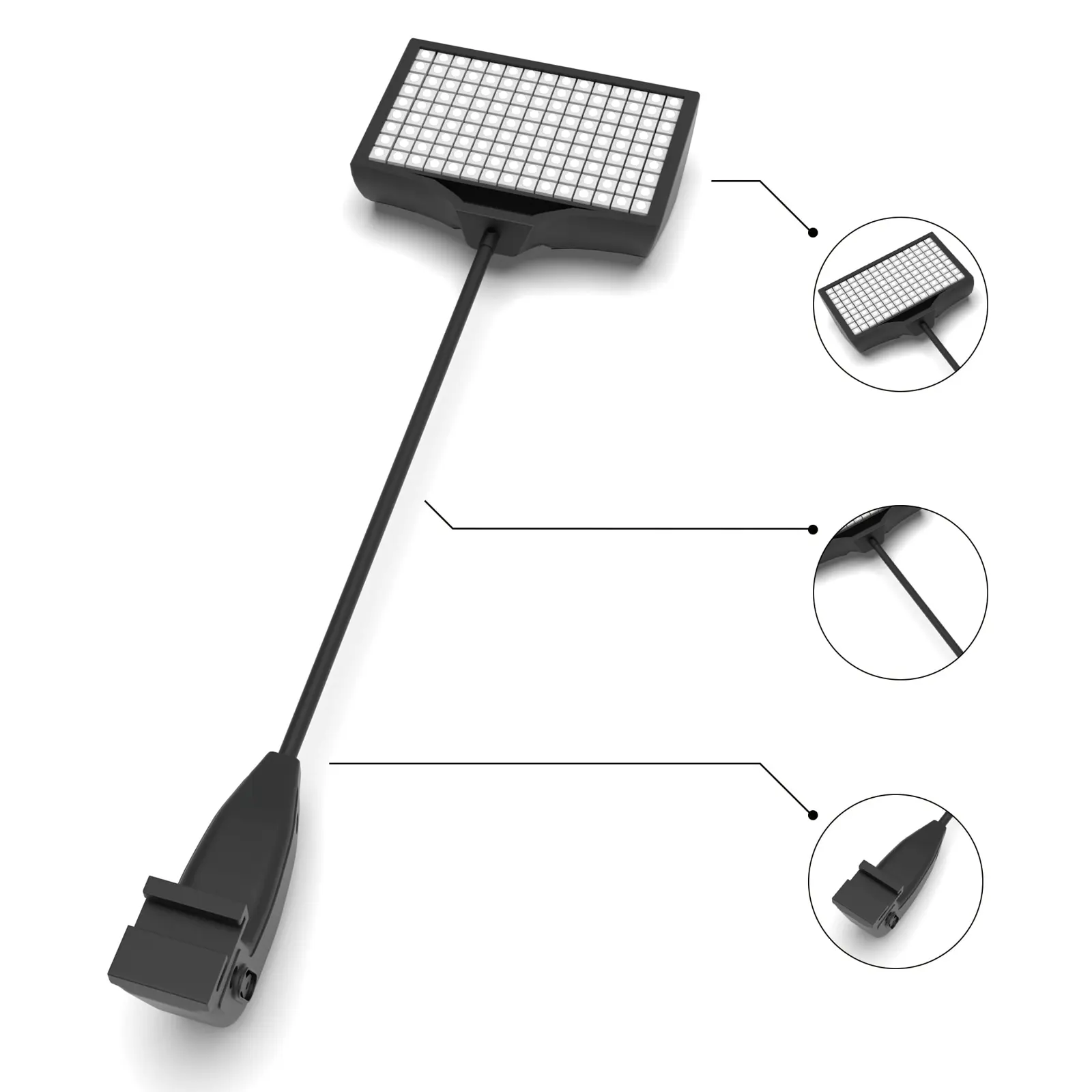 Trade Show LED Light with Clip-On Arm – Portable Display Lighting