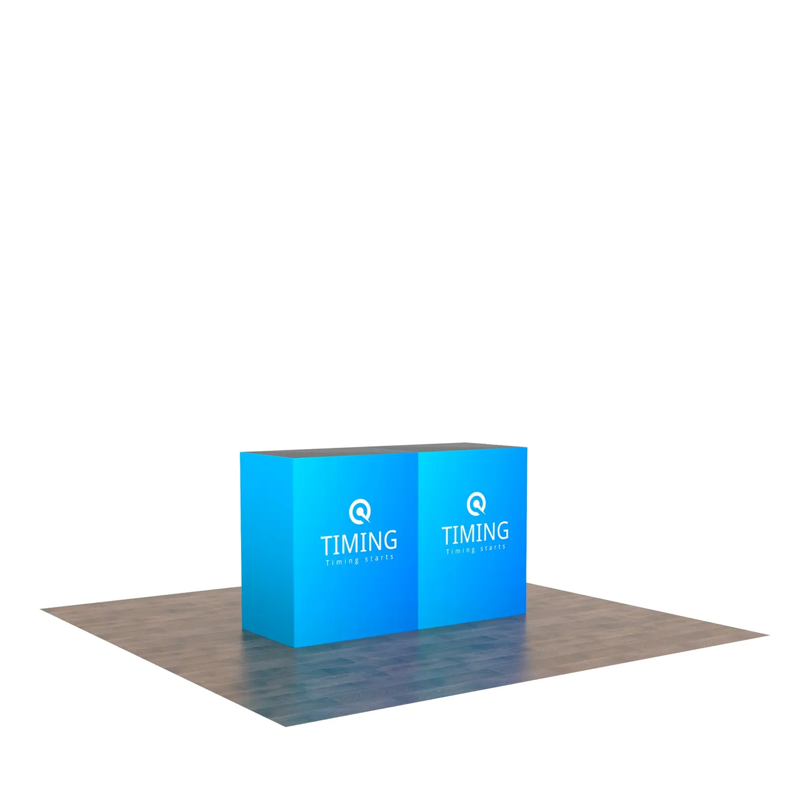 Custom Graphic Tube Magnetic Counter Podium for Trade Show Display