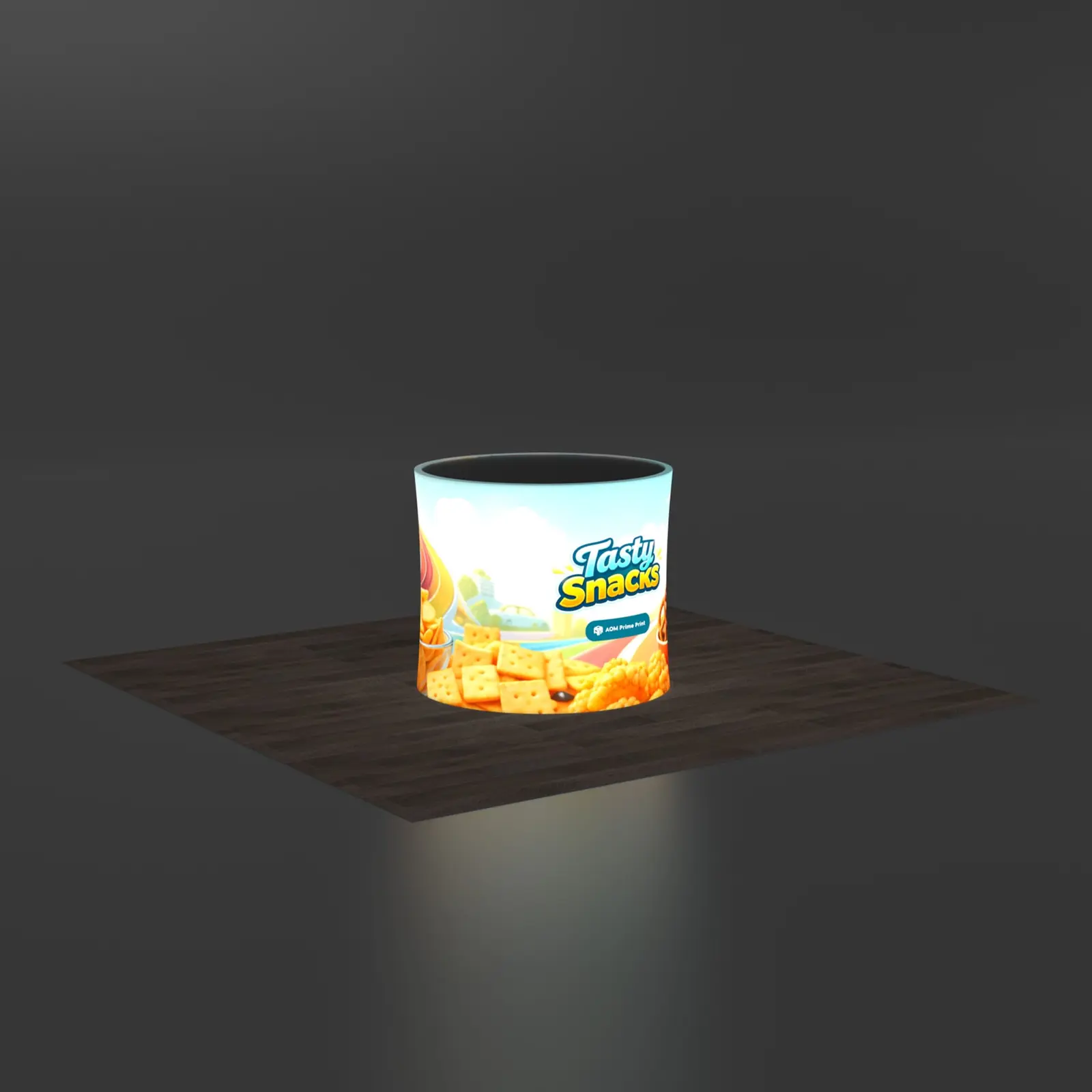 Backlit Round Fabric Podium Counter Display for Trade Shows and Events