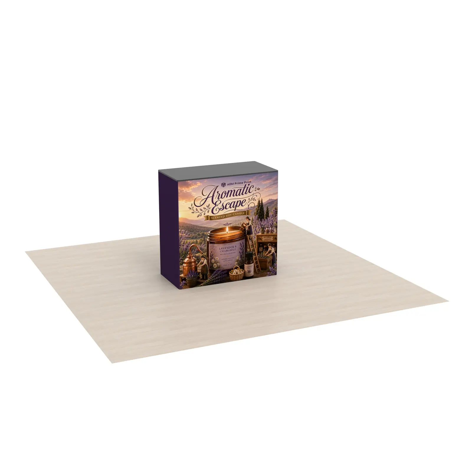 Custom Square Fabric Storage Counter for Exhibits and Promotions