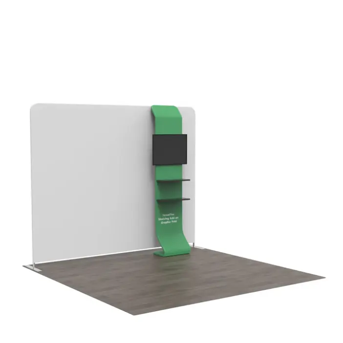 Lightweight Trade Show Media Kit with TV Mount & Custom Header