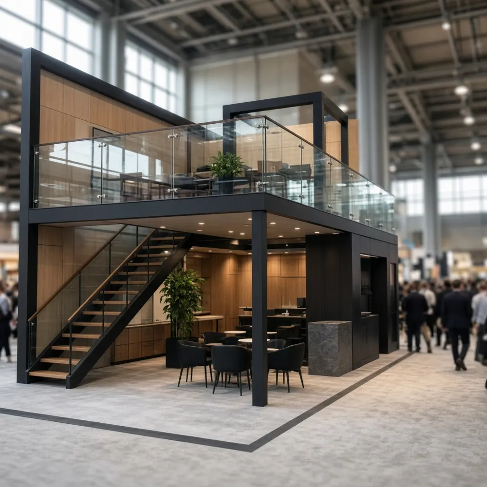 Double-deck exhibition booths