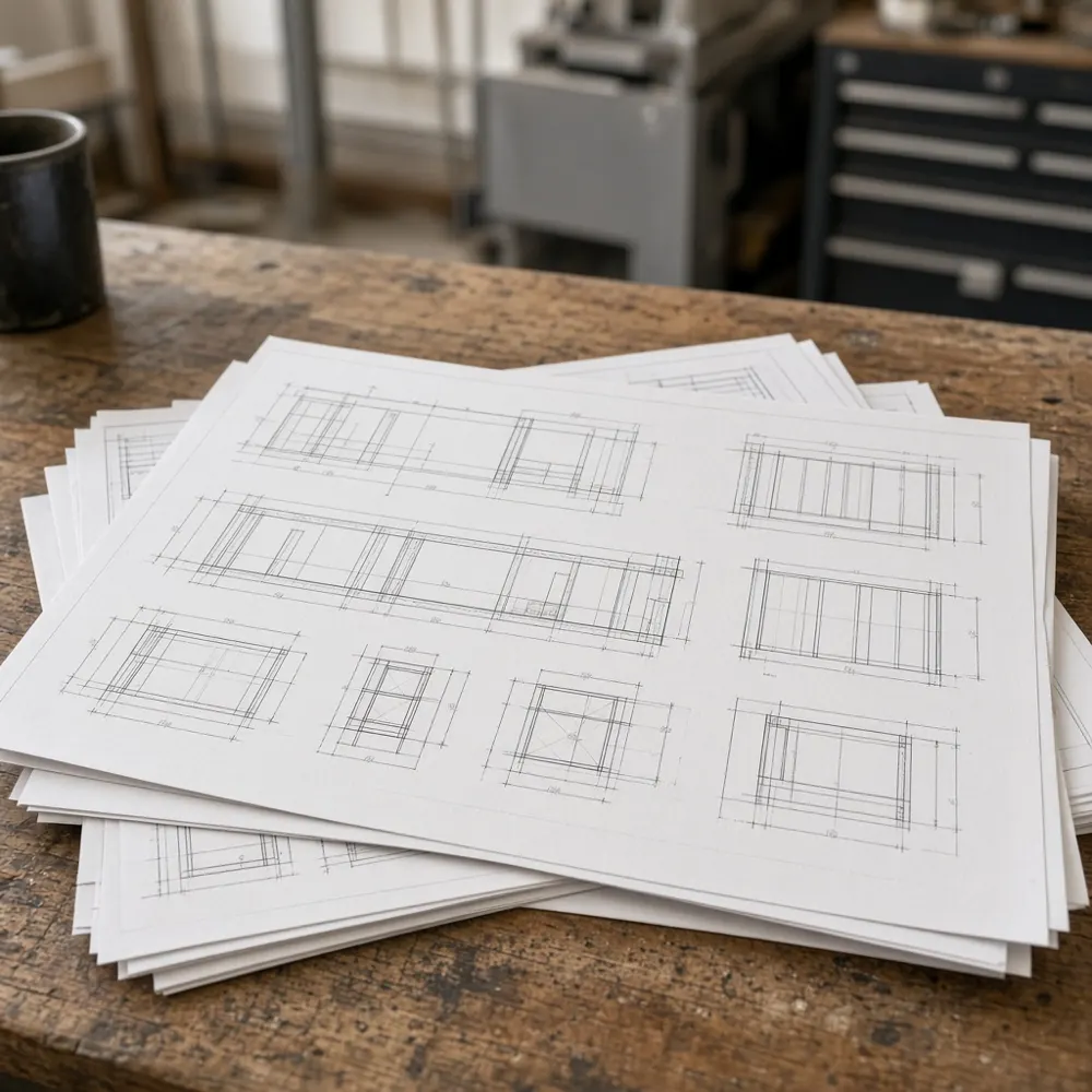 Technical construction drawings