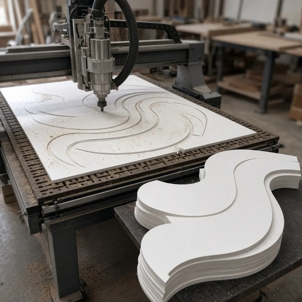 CNC-cut exhibit components