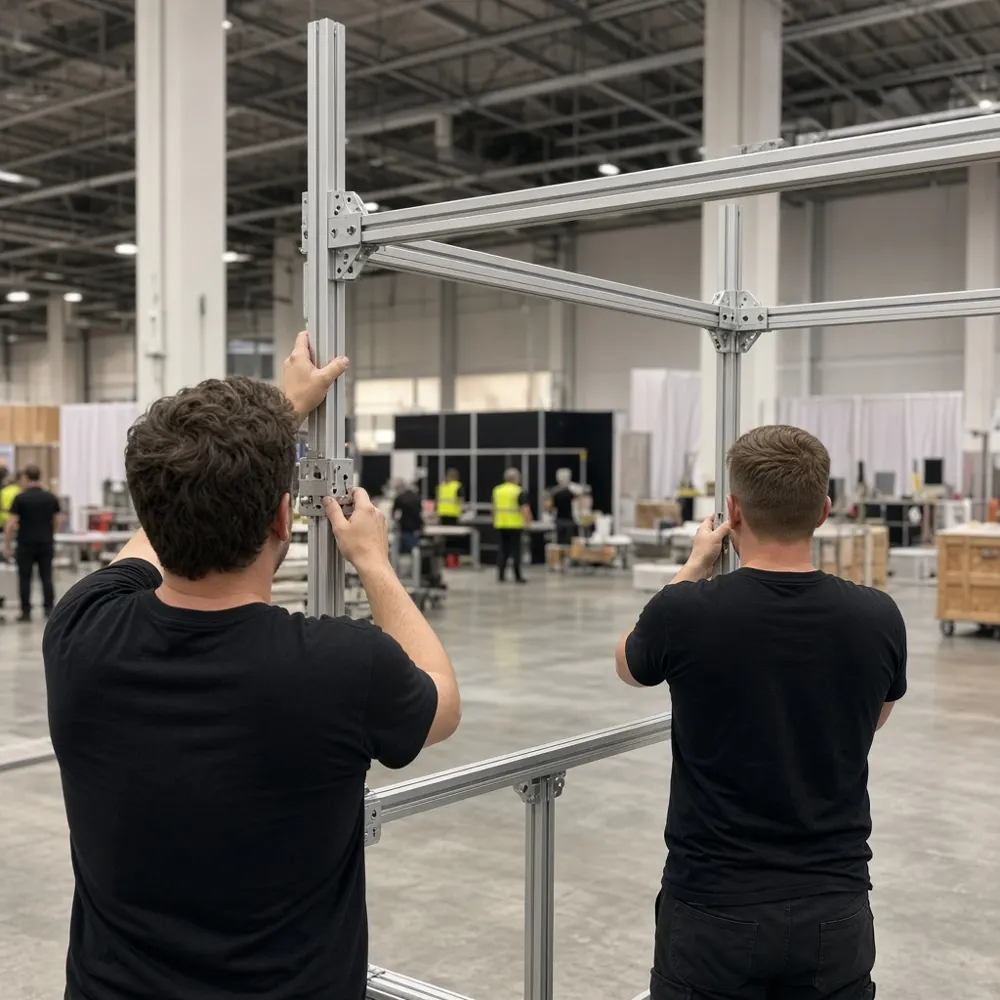 Extrusion-based booth construction