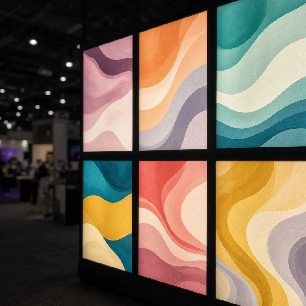 Illuminated modular lightbox walls