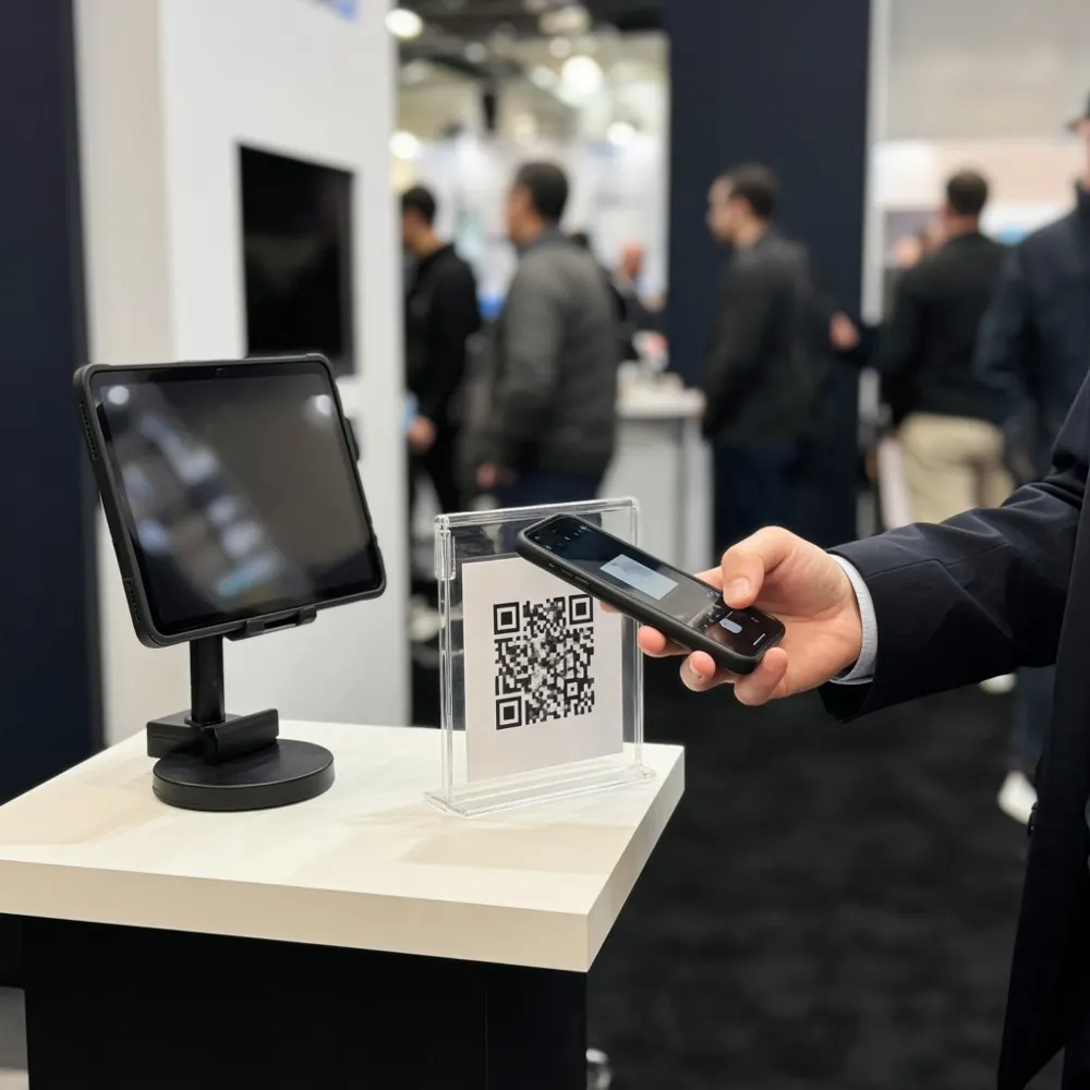 QR-code lead capture stations