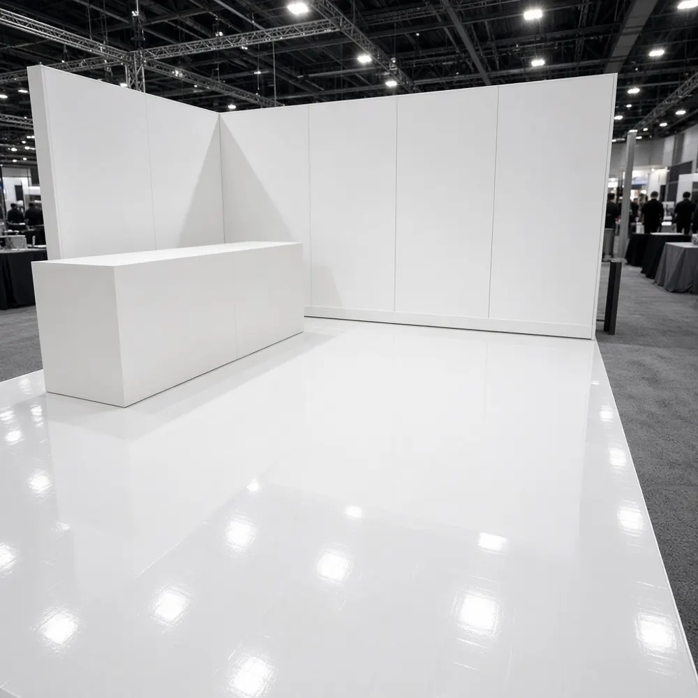 Vinyl exhibit flooring