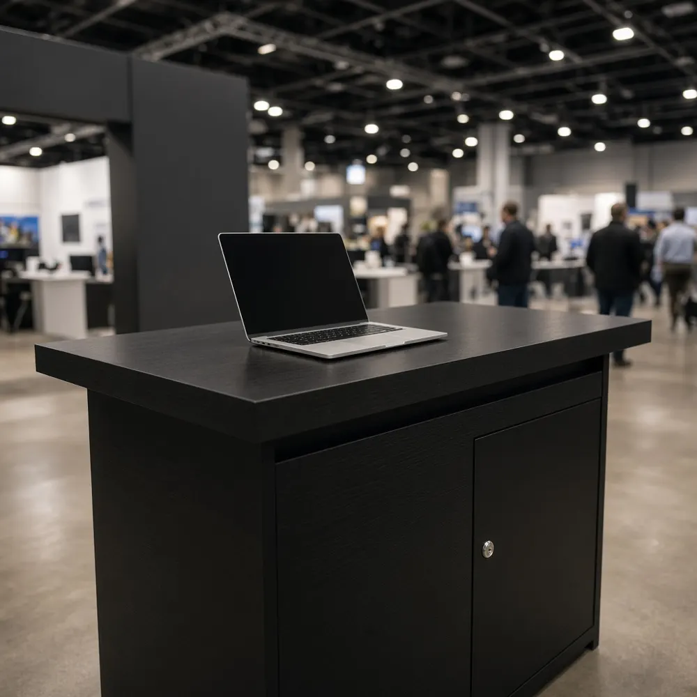 Rectangular exhibit counters