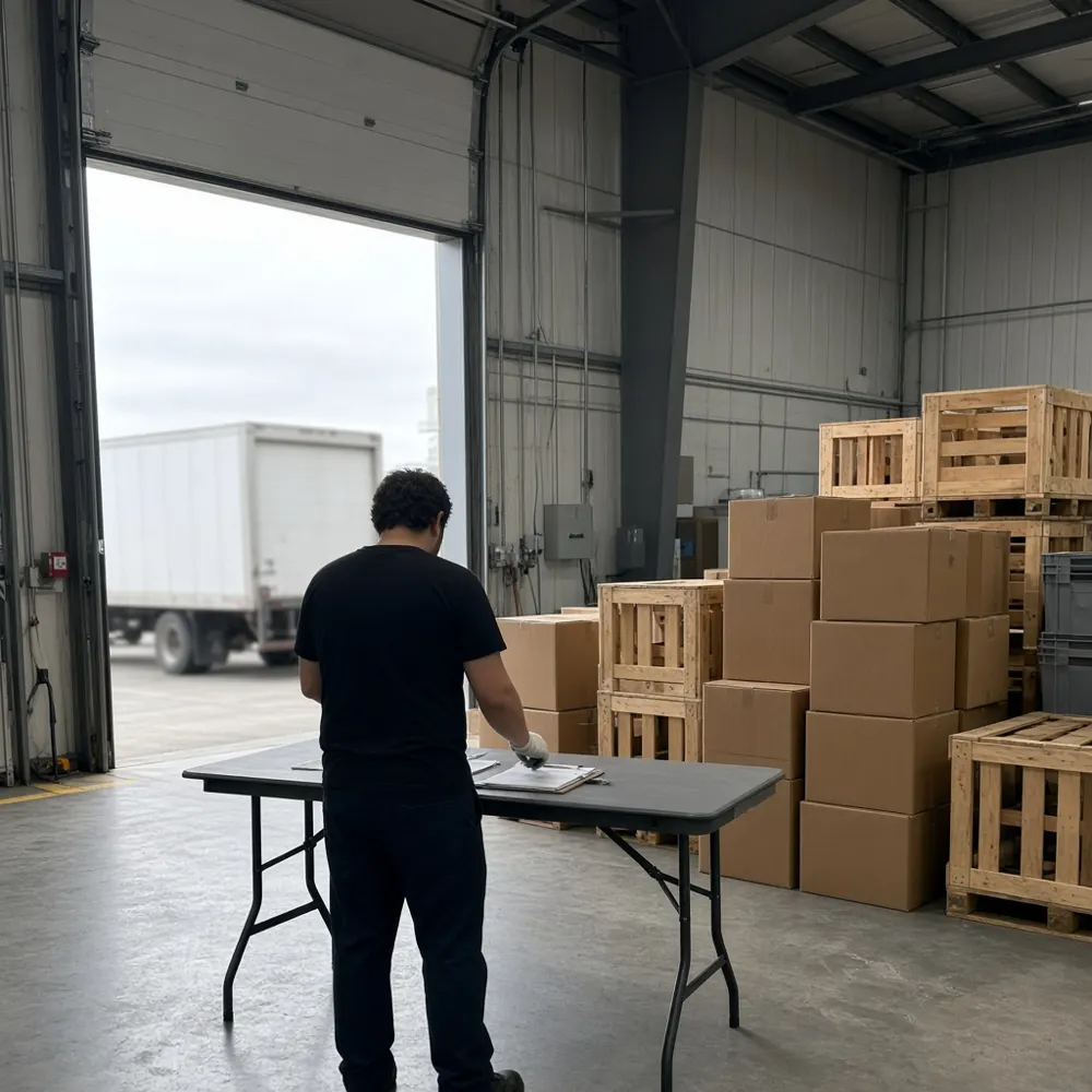 Exhibitor warehouse receiving