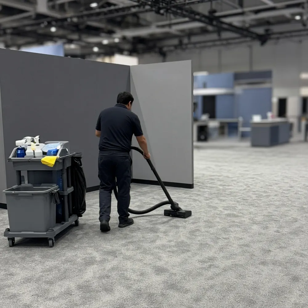 Booth cleaning coordination