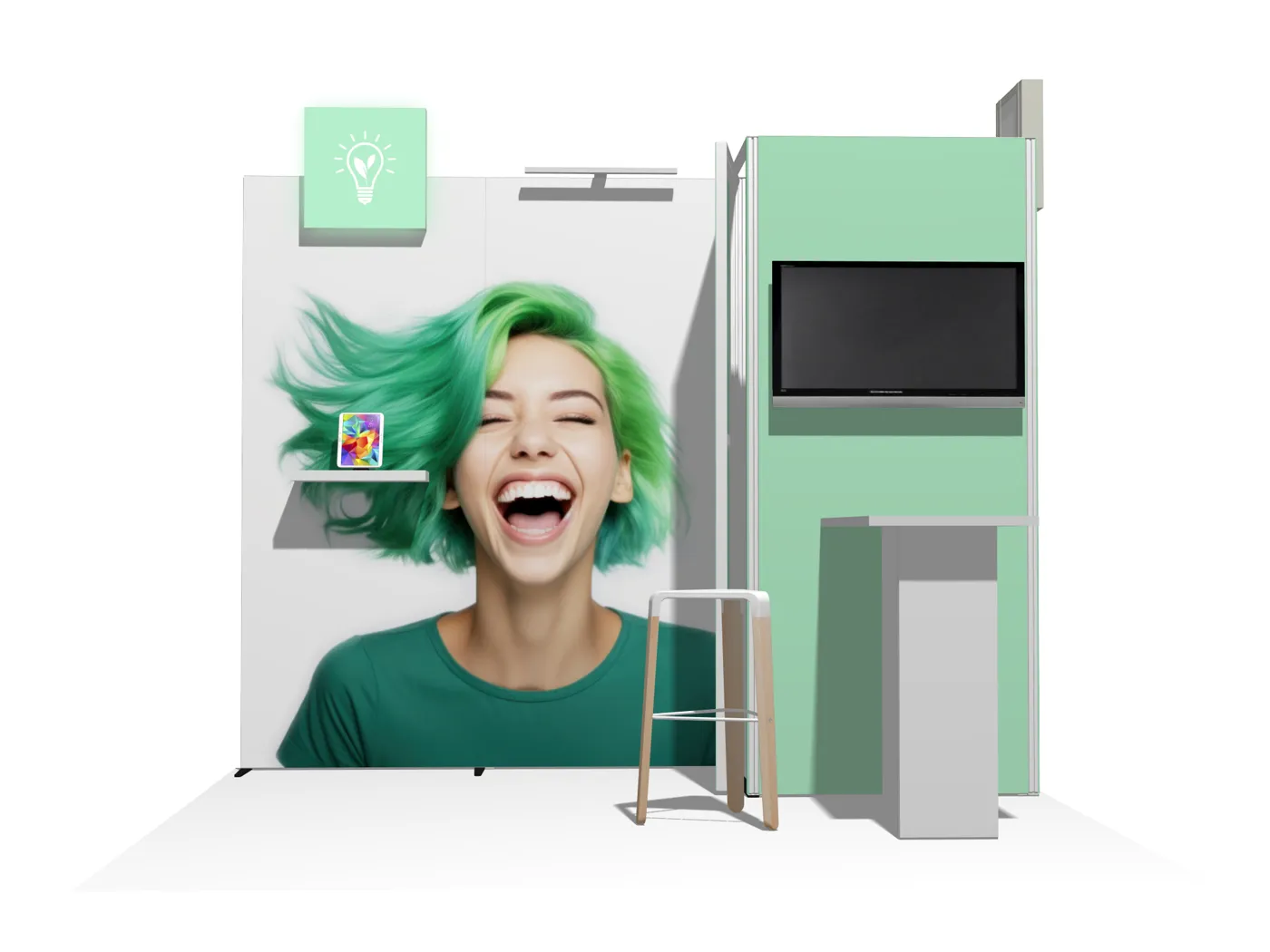 Classic Exhibit Booth with Accessories & Divider