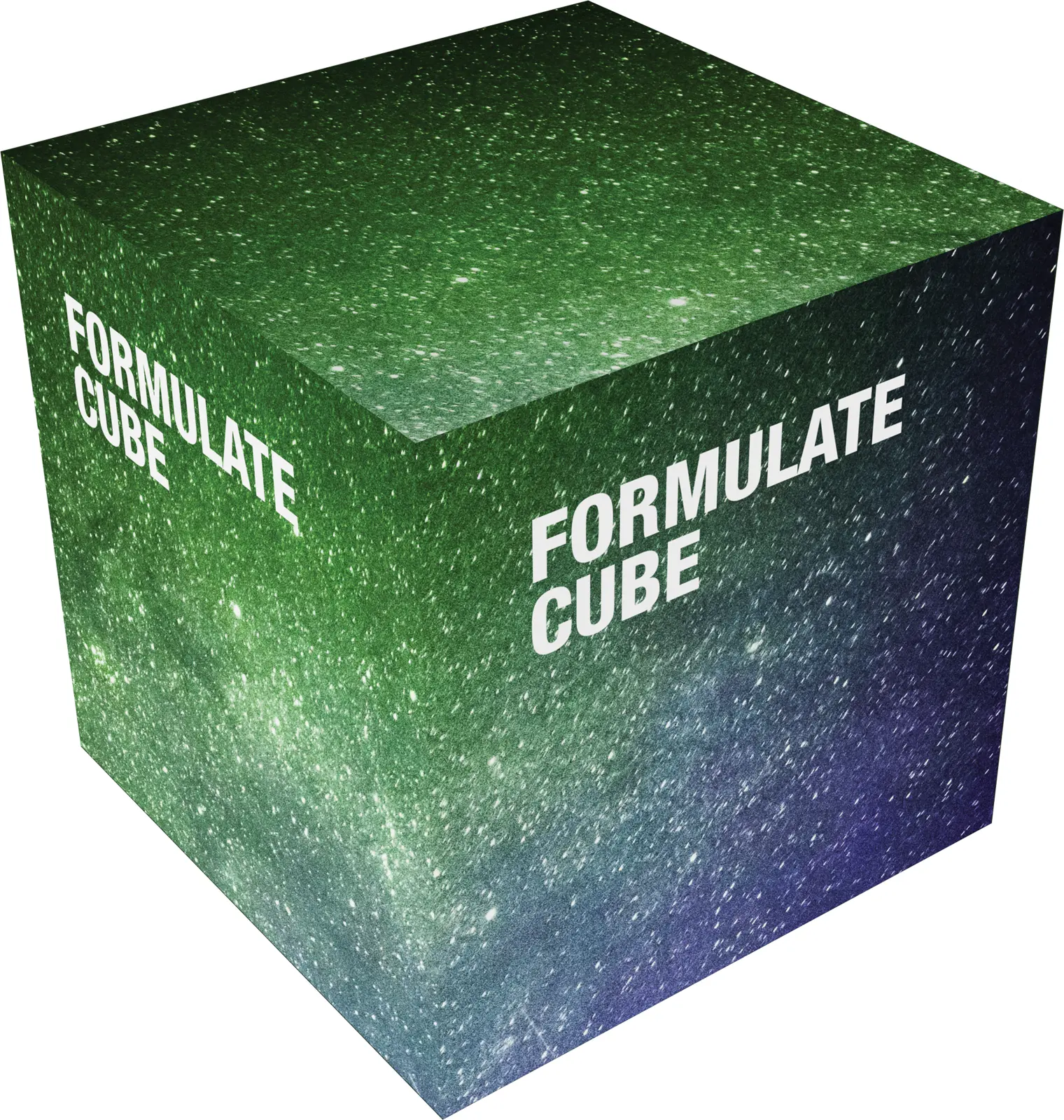 Cube with graphic