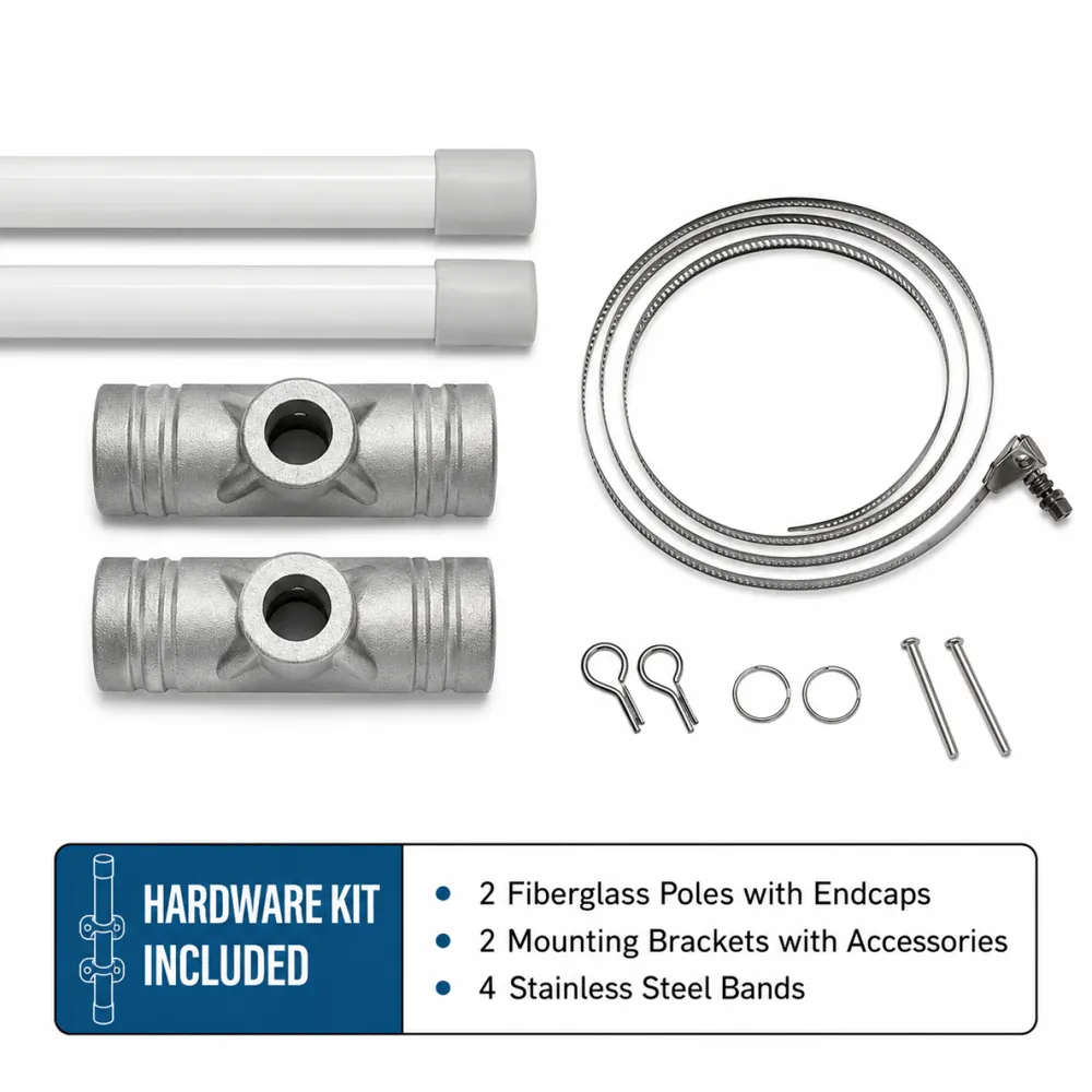 Street Pole Banner Set Hardware Only 30"
