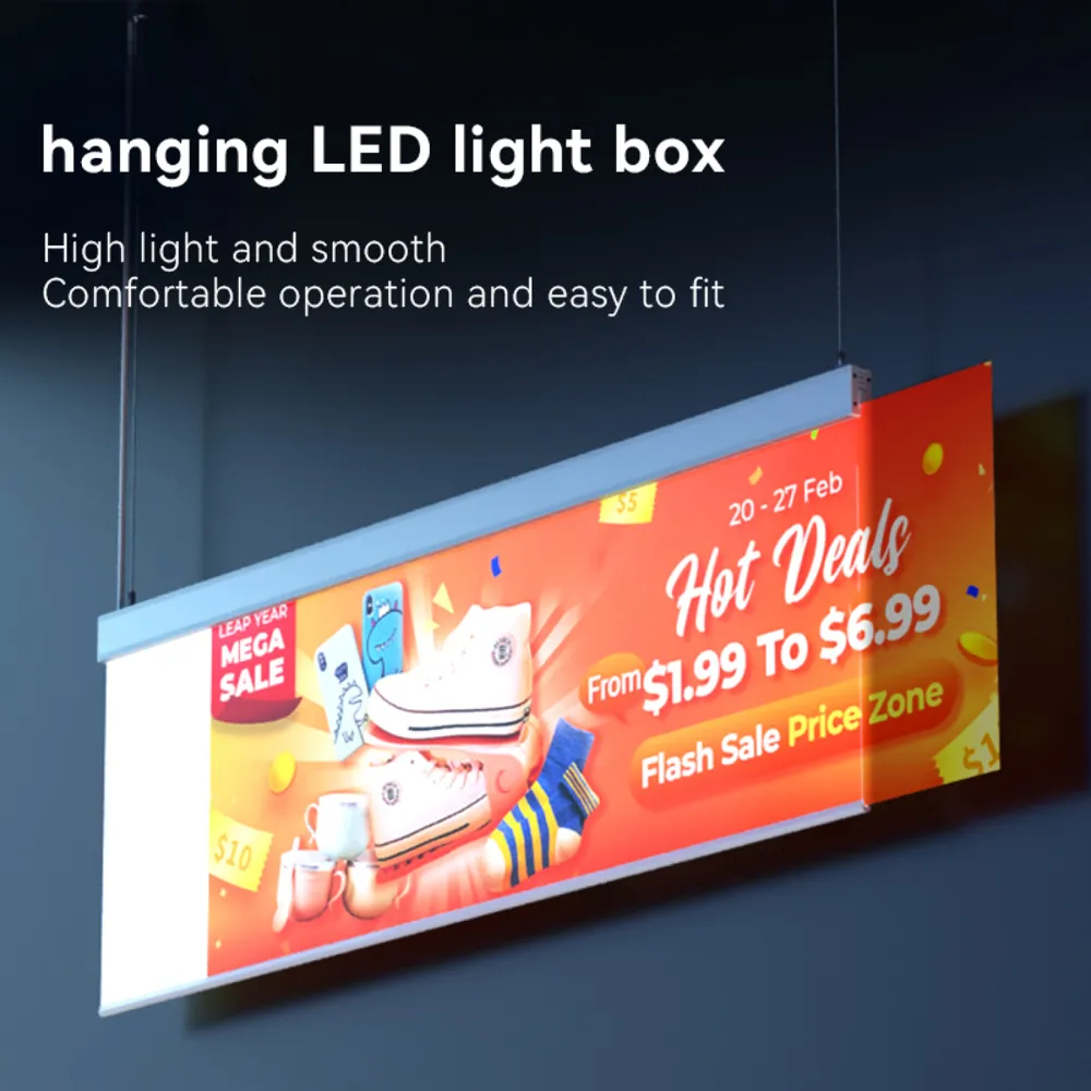 Overhead lightbox signs