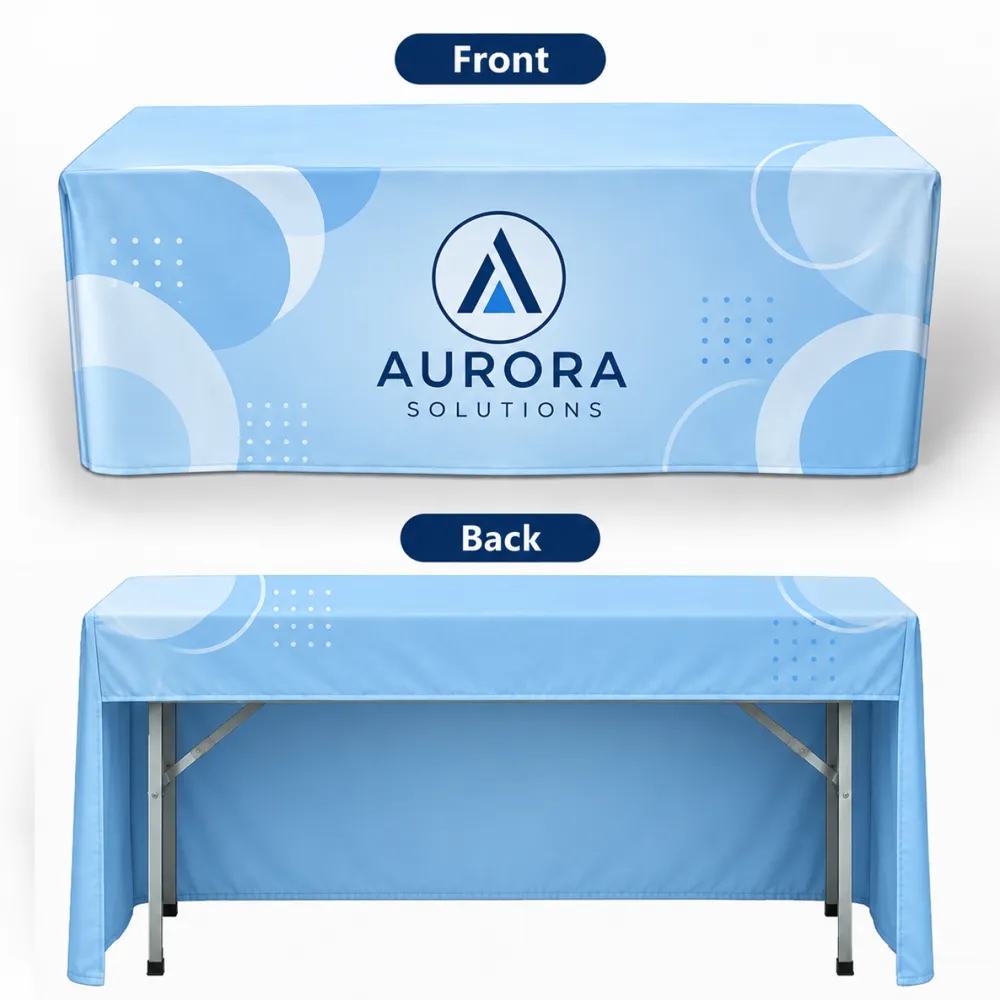 Fitted Table Cover (Open Back)- 8FT